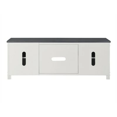 Del Mar White and Gray 70" TV Stand with Electric Fireplace - Martin Svensson Home 8 Del Mar White and Gray 70" TV Stand with Electric Fireplace - Martin Svensson Home - Image 6