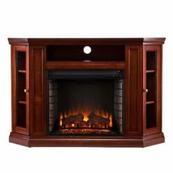 Claremore Convertible Media Fireplace - Aiden Lane Brown Mahogany