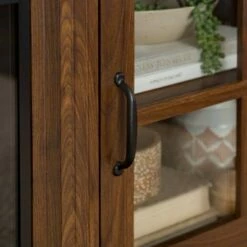 Tasi Transitional Farmhouse Glass Window Pane Door with Electric Fireplace TV Stand for TVs up to 80" - Saracina Home Dark Walnut 26 Tasi Transitional Farmhouse Glass Window Pane Door with Electric Fireplace TV Stand for TVs up to 80" - Saracina Home Dark Walnut -Cheap TV Stands Store unnamed file 1041