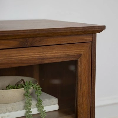 Tiered Double Door Electric Fireplace TV Stand for TVs up to 30" - Saracina Home Dark Walnut 12 Tiered Double Door Electric Fireplace TV Stand for TVs up to 30" - Saracina Home Dark Walnut - Image 10