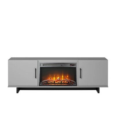 60" Rockwood Tv Stand with Fireplace - Room & Joy Dove Gray 12 60" Rockwood Tv Stand with Fireplace - Room & Joy Dove Gray - Image 10