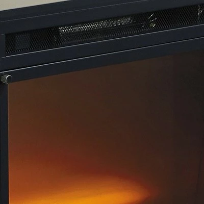 23.75" Electric Fireplace Insert with LED Lit Display Black - Benzara 3 23.75" Electric Fireplace Insert with LED Lit Display Black - Benzara - Image 2