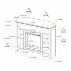 Wood Open Shelf Corner Highboy Electric Fireplace TV Stand for TVs up to 50" - Saracina Home Black 20 Wood Open Shelf Corner Highboy Electric Fireplace TV Stand for TVs up to 50" - Saracina Home Black -Cheap TV Stands Store unnamed file 1155