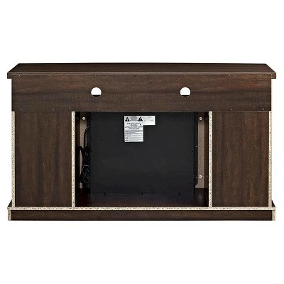 Room & Joy 60" Fairmount Fireplace Console with Glass Doors Espresso - Room & Joy 8 Room & Joy 60" Fairmount Fireplace Console with Glass Doors Espresso - Room & Joy - Image 6