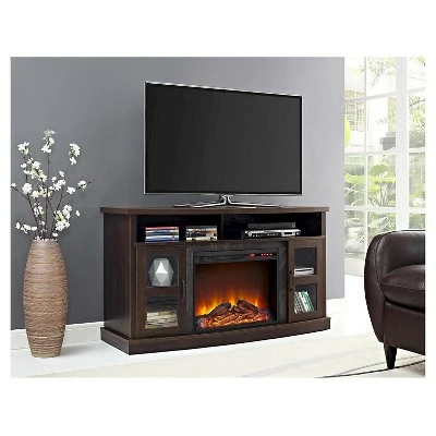 Room & Joy 60" Fairmount Fireplace Console with Glass Doors Espresso - Room & Joy 10 Room & Joy 60" Fairmount Fireplace Console with Glass Doors Espresso - Room & Joy - Image 8