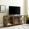 Sophie Rustic Farmhouse X Frame Fireplace TV Stand for TVs up to 65" - Saracina Home Rustic Oak -Cheap TV Stands Store unnamed file 1169