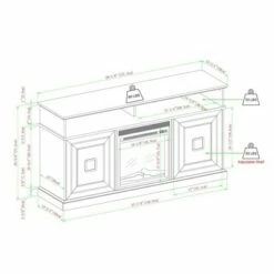 Modern 2 Door TV Stand with Electric Fireplace for TVs up to 65" - Saracina Home Slate Gray 15 Modern 2 Door TV Stand with Electric Fireplace for TVs up to 65" - Saracina Home Slate Gray -Cheap TV Stands Store unnamed file 1231