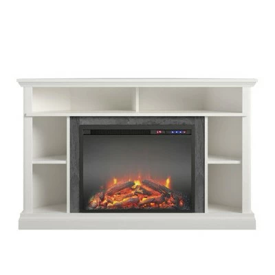 50" Irving Electric Corner Fireplace TV Stand - Room & Joy Black 9 50" Irving Electric Corner Fireplace TV Stand - Room & Joy Black - Image 7