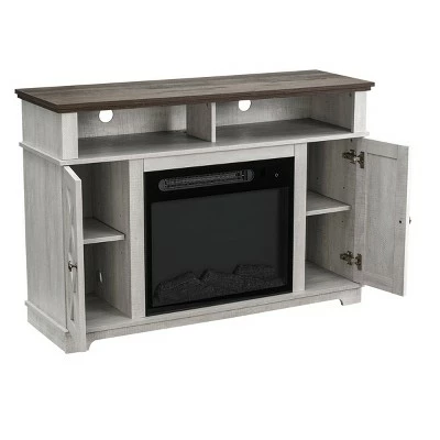 48" TV Stand for TVs up to 55" with Electric Fireplace White - Home Essentials 7 48" TV Stand for TVs up to 55" with Electric Fireplace White - Home Essentials - Image 5