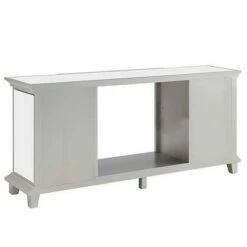Tappington Mirrored Smart Fireplace Media Console Silver - Aiden Lane -Cheap TV Stands Store unnamed file 1328