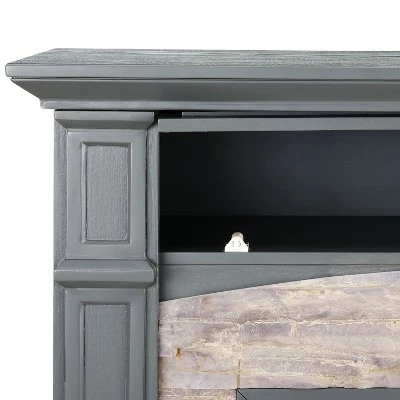 Salski Electric Media Fireplace Gray/Weathered Stone - Aiden Lane 9 Salski Electric Media Fireplace Gray/Weathered Stone - Aiden Lane - Image 7