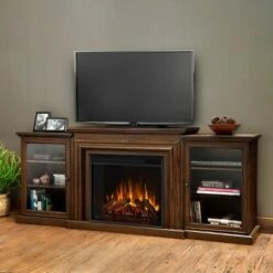 Real FlameFrederick Electric TV Media Fireplace Dark Brown -Cheap TV Stands Store unnamed file 1522
