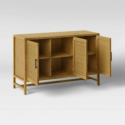 Warwick 3 Door Accent TV Stand for TVs up to 59" - Threshold™ White 3 Warwick 3 Door Accent TV Stand for TVs up to 59" - Threshold™ White - Image 2