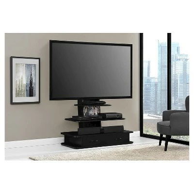 Solar TV Stand for TVs up to 70" with Mount and Drawers - Room & Joy Black 6 Solar TV Stand for TVs up to 70" with Mount and Drawers - Room & Joy Black - Image 4