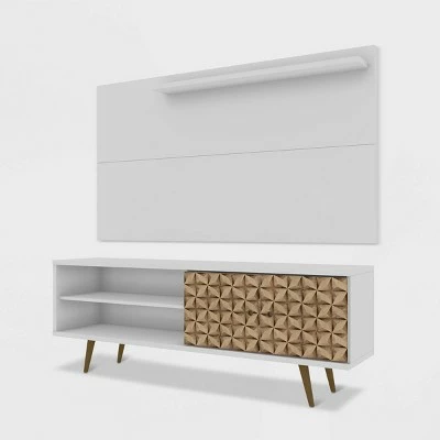 Liberty Panel and TV Stand for TVs up to 50" - Manhattan Comfort Black 11 Liberty Panel and TV Stand for TVs up to 50" - Manhattan Comfort Black - Image 9