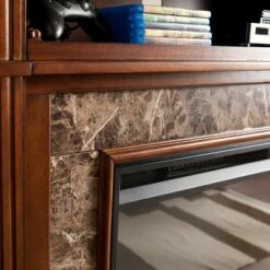Highpoint Faux Cararra Marble Touch Panel Electric Media Fireplace - Aiden Lane Whiskey Maple -Cheap TV Stands Store unnamed file 1645