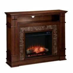 Highpoint Faux Cararra Marble Touch Panel Electric Media Fireplace - Aiden Lane Whiskey Maple -Cheap TV Stands Store unnamed file 1646