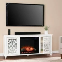 Hallvy Touch Panel Fireplace with Media Storage White - Aiden Lane -Cheap TV Stands Store unnamed file 1727