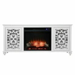 Hallvy Touch Panel Fireplace with Media Storage White - Aiden Lane -Cheap TV Stands Store unnamed file 1728