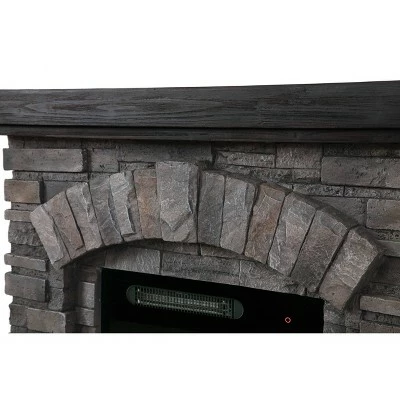 36" Freestanding Electric Fireplace Gray - Home Essentials 6 36" Freestanding Electric Fireplace Gray - Home Essentials - Image 4