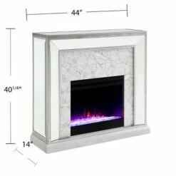 Tynchel Mirrored Faux Stone Fireplace with Color Changing Firebox Antique Silver - Aiden Lane 15 Tynchel Mirrored Faux Stone Fireplace with Color Changing Firebox Antique Silver - Aiden Lane -Cheap TV Stands Store unnamed file 1783