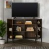 Corner TV Stand for TVs up to 55" with Metal Mesh Doors - Saracina Home Rustic Oak 2 Corner TV Stand for TVs up to 55" with Metal Mesh Doors - Saracina Home Rustic Oak -Cheap TV Stands Store unnamed file 182