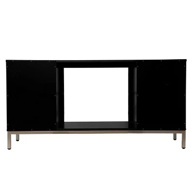 Yupayne Touch Panel Fireplace Console with Media Storage Black - Aiden Lane 6 Yupayne Touch Panel Fireplace Console with Media Storage Black - Aiden Lane - Image 4