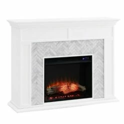 Tenmoor Marble Tiled Touch Panel Electric Fireplace White - Aiden Lane -Cheap TV Stands Store unnamed file 1895