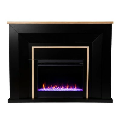 Skens Color Changing Fireplace Black/Natural - Aiden Lane 4 Skens Color Changing Fireplace Black/Natural - Aiden Lane - Image 2