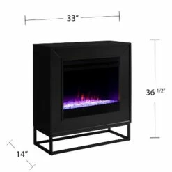 Holly & Martin Frescan Color Changing Electric Fireplace Black - Holly & Martin