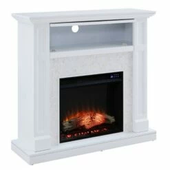 Nerrin Touch Panel Electric Media Fireplace with Tile Surround White - Aiden Lane -Cheap TV Stands Store unnamed file 2123