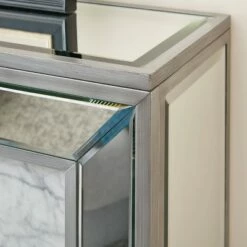 Tynchel Mirrored Faux Marble Touch Panel Fireplace Antique Silver - Aiden Lane -Cheap TV Stands Store unnamed file 2139