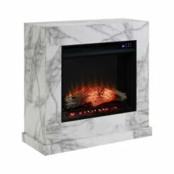 Dridun Faux Marble Touch Panel White/Gray - Aiden Lane