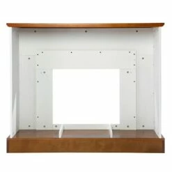 Cerkby Industrial Touch Panel Fireplace White/Dark Tobacco - Aiden Lane -Cheap TV Stands Store unnamed file 2305