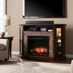 Reddon Corner Convertible Touch Panel Electric Fireplace with Storage - Aiden Lane White -Cheap TV Stands Store unnamed file 2336