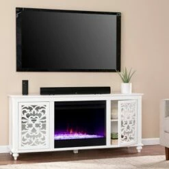 Hallvy Color Changing Fireplace with Media Storage White - Aiden Lane -Cheap TV Stands Store unnamed file 2374