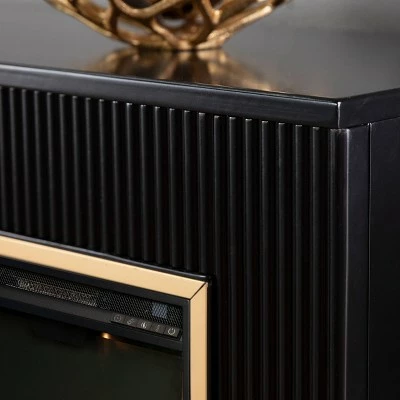 Stallamp Alexa Smart Fireplace Black/Gold - Aiden Lane 4 Stallamp Alexa Smart Fireplace Black/Gold - Aiden Lane - Image 2