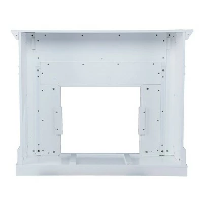 Budedar Color Changing Fireplace with Marble Surround White - Aiden Lane 8 Budedar Color Changing Fireplace with Marble Surround White - Aiden Lane - Image 6