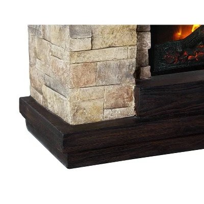 41" Freestanding Electric Fireplace Tan - Home Essentials 7 41" Freestanding Electric Fireplace Tan - Home Essentials - Image 5