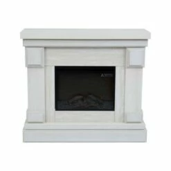 Hestia Faux Marble Electric Fireplace Mantle Gray - Teamson Home -Cheap TV Stands Store unnamed file 2543
