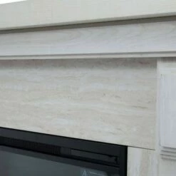 Hestia Faux Marble Electric Fireplace Mantle Gray - Teamson Home -Cheap TV Stands Store unnamed file 2546