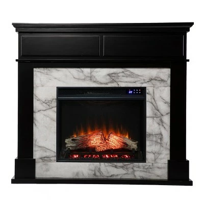 Mieve Touch Panel Electric Fireplace Black/White - Aiden Lane 3 Mieve Touch Panel Electric Fireplace Black/White - Aiden Lane