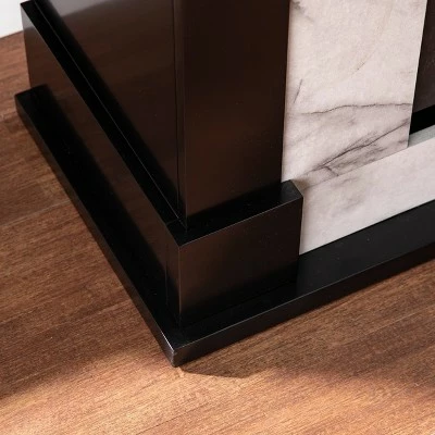 Mieve Color Changing Electric Fireplace Black/White - Aiden Lane 3 Mieve Color Changing Electric Fireplace Black/White - Aiden Lane