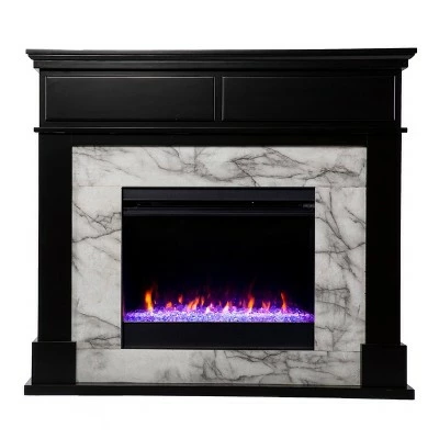 Mieve Color Changing Electric Fireplace Black/White - Aiden Lane 4 Mieve Color Changing Electric Fireplace Black/White - Aiden Lane - Image 2