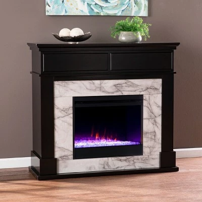 Mieve Color Changing Electric Fireplace Black/White - Aiden Lane 5 Mieve Color Changing Electric Fireplace Black/White - Aiden Lane - Image 3