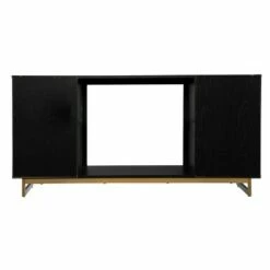 Monwit Electric Fireplace Console with Media Storage Black/Gold - Aiden Lane -Cheap TV Stands Store unnamed file 2619