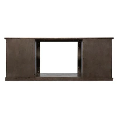 Tiessil Smart Fireplace Console with Media Storage Brown/Gold - Aiden Lane 7 Tiessil Smart Fireplace Console with Media Storage Brown/Gold - Aiden Lane - Image 5