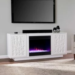 Flonsland Color Changing Fireplace with Media Storage White - Aiden Lane -Cheap TV Stands Store unnamed file 2667