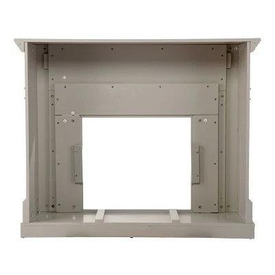 Talsham Electric Fireplace with Marble Surround Gray - Aiden Lane 8 Talsham Electric Fireplace with Marble Surround Gray - Aiden Lane - Image 6