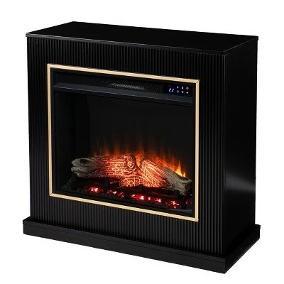 Stallamp Contemporary Touch Panel Fireplace Black/Gold - Aiden Lane 5 Stallamp Contemporary Touch Panel Fireplace Black/Gold - Aiden Lane - Image 3